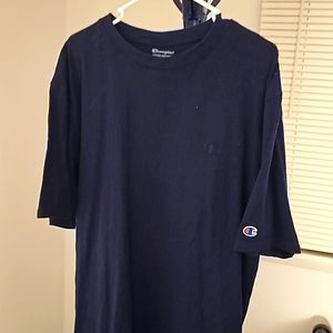 Champion 100% Cotton Tee - size LT - Authentic - Navy